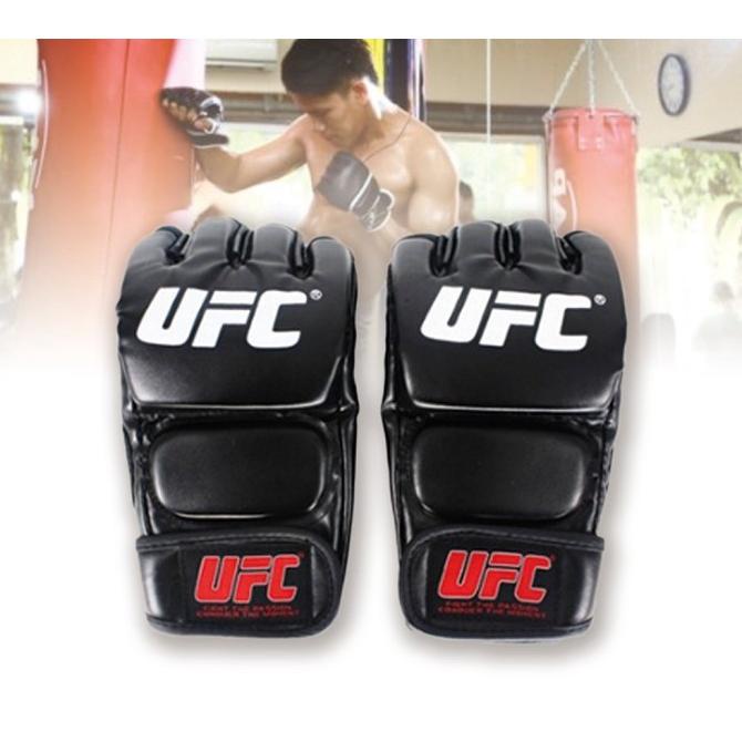 Sarung Tinju Muaythai MMA Taekwondo Boxing Gloves Bahan PU - UFC GIRIK