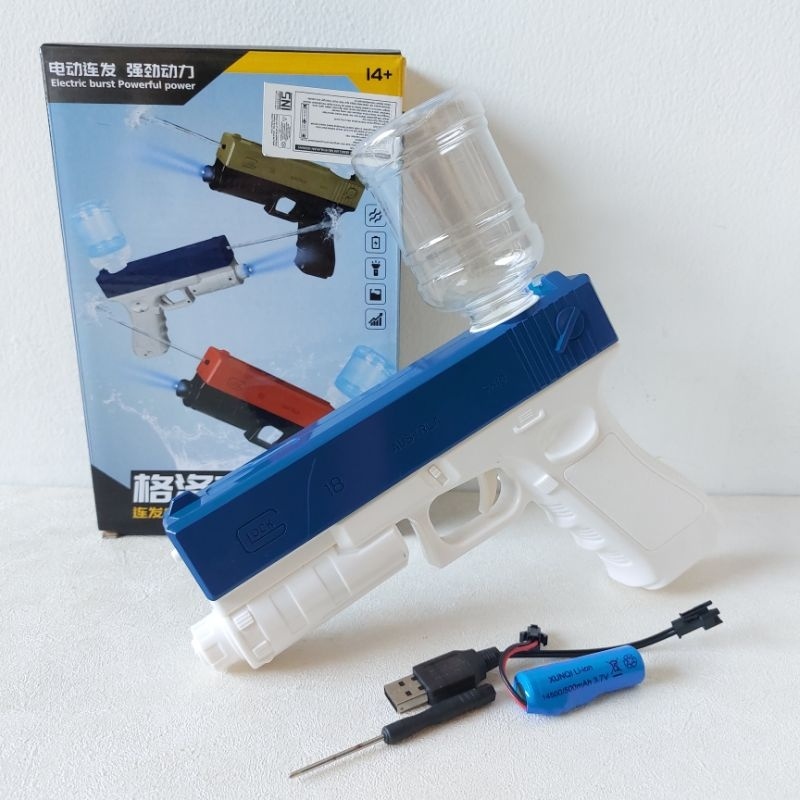 Mainan Tembakan Air Recharger Pistol Air Otomatis