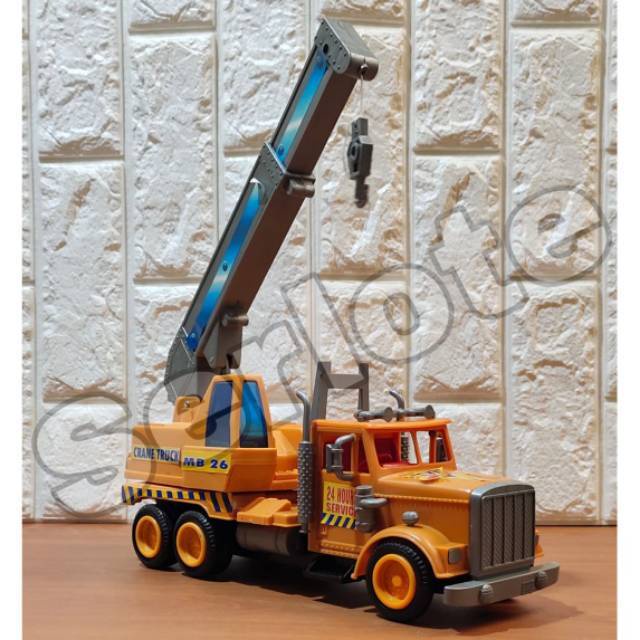 Mainan Truk Crane Mobil Konstruksi Mobil Mobilan Roda Friction