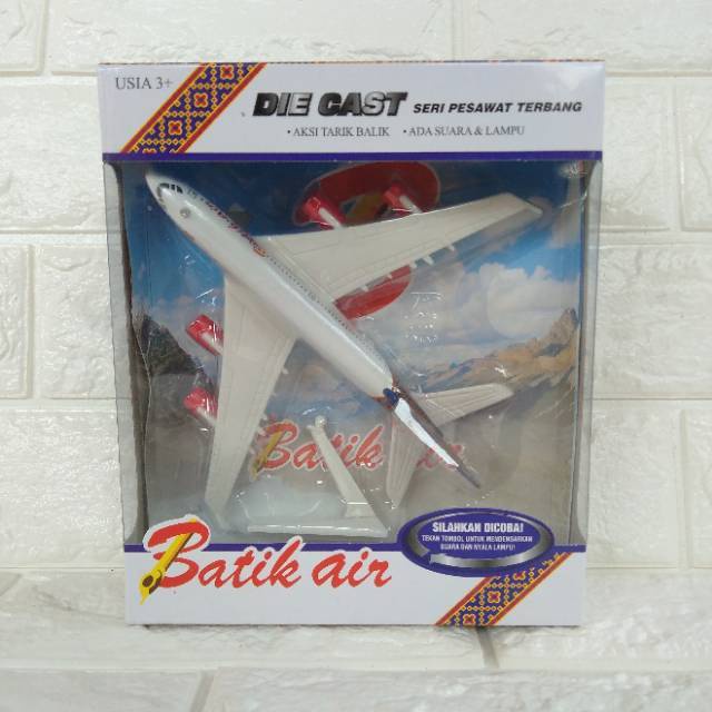 Diecast Pesawat Batik Air-Miniatur Pesawat Terbang