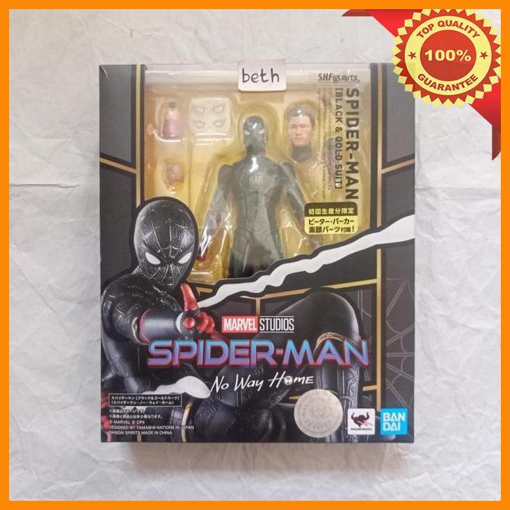 (BET) SHF ORI SPIDERMAN BLACK & GOLD SUIT BANDAI (NOT MAFEX REVOLTECH)