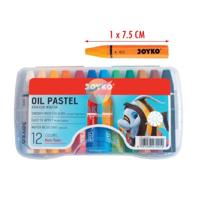 

Krayon Besar 12 Warna Joyko Op-12S Oil Pastel Crayon Aman Berkualitas Kode 139