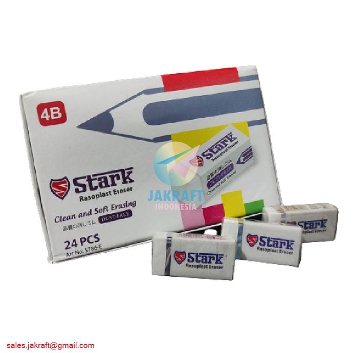 

Penghapus Pensil Putih Stark St86-E White Eraser Soft Clean Dust Free Kode 1063