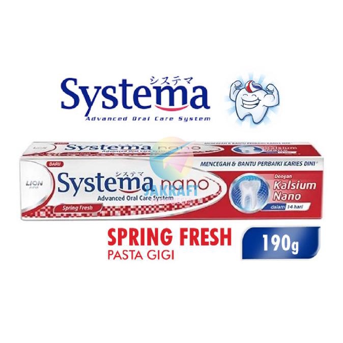 

Pasta Gigi Systema Nano Kalsium 190 Gr Spring Fresh Anti Karies Dini Kode 762