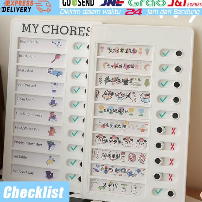

TERLARIS Checklist Planner Memo Board Papan Pengingat Jadwal Papan to do list