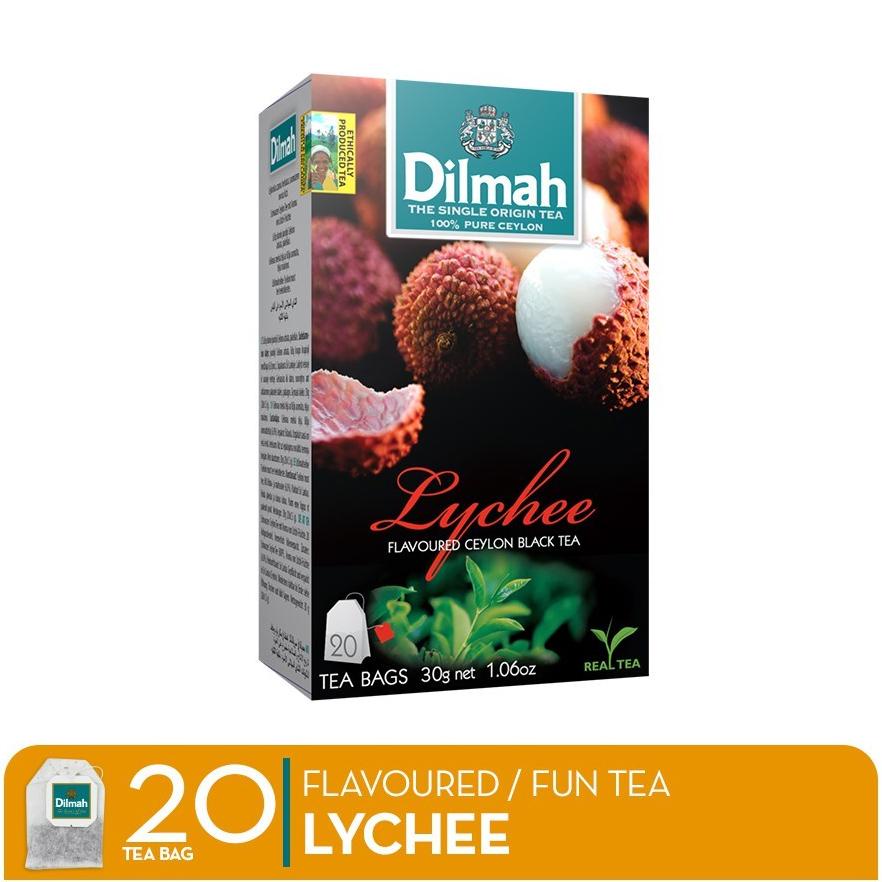 

New! Teh Dilmah No Envelope 20 sachet Lychee !