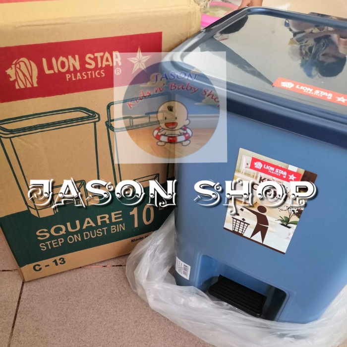 Tempat sampah Lion star 10L/Tempat sampah injak Lion star uk.10 L
