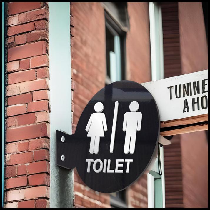 

TERBARU SIGN LABEL AKRILIK TOILET PRIA WANITA BULAT 15CM