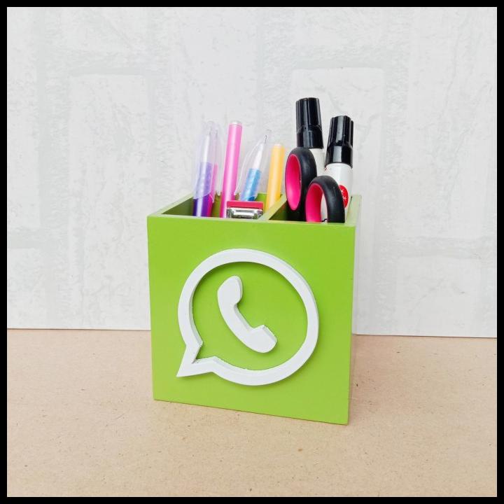 

TERBARU KOTAK PENSIL WHATSAPP TEMPAT PENSIL DESAIN LOGO TIMBUL 3D WHATSAPP