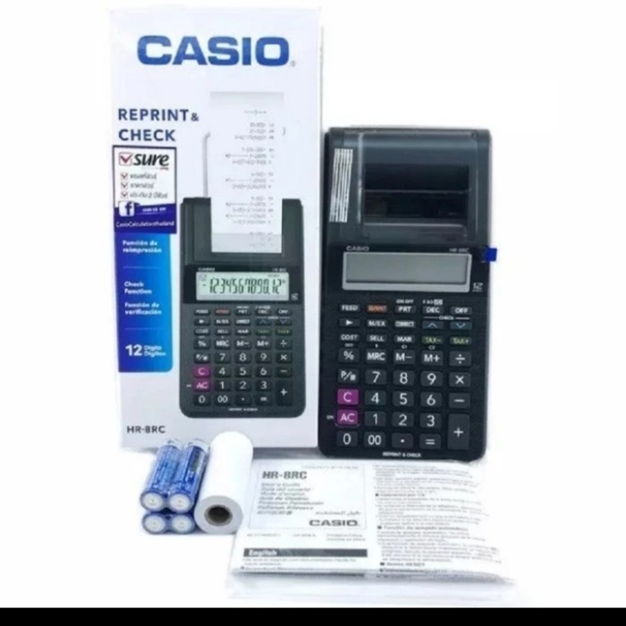 

CASIO PRINTING CALCULATOR HR - 8 RC PUTIH 12 DIGIT ORIGINAL TERBARU