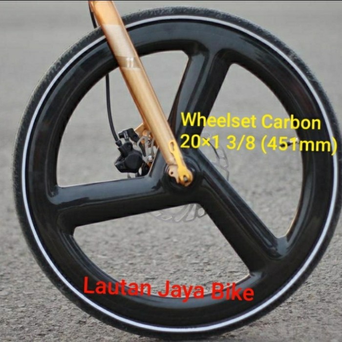 ✨Ori Wheelset Carbon Sepeda Lipat 20 × 1 3/8 451Mm Diskon