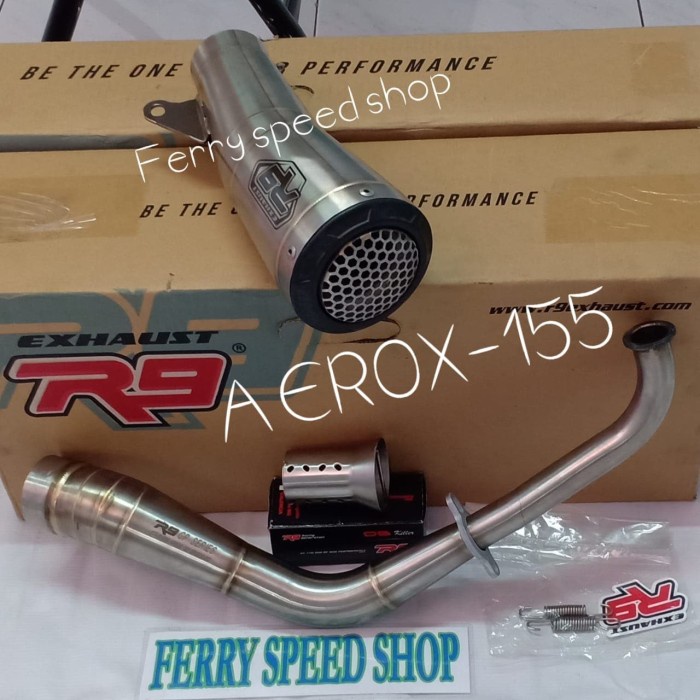 PREMIUM KNALPOT YAMAHA AEROX 155 R9 GP STAINLESS KNALPOT R9 GP STAINLESS AEROX ORIGINAL TERBARU