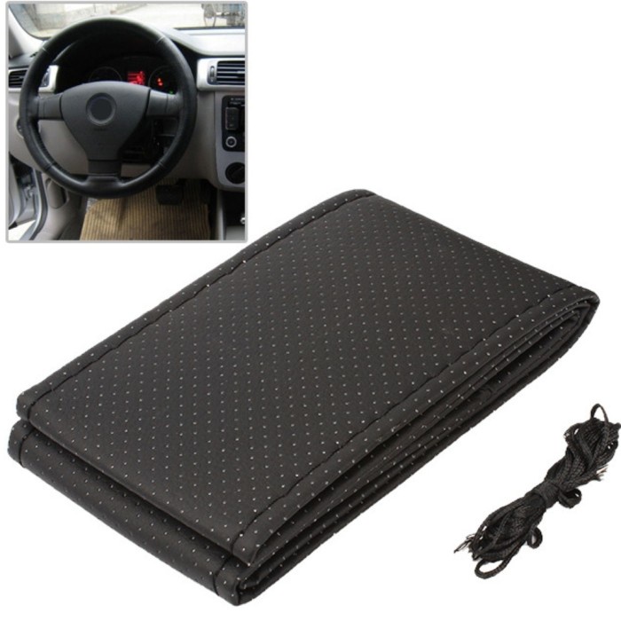 kode07 COVER SARUNG KULIT STIR MOBIL CALYA AVANZA AGYA AYLA SIGRA ERTIGA 38cm - Model jahit