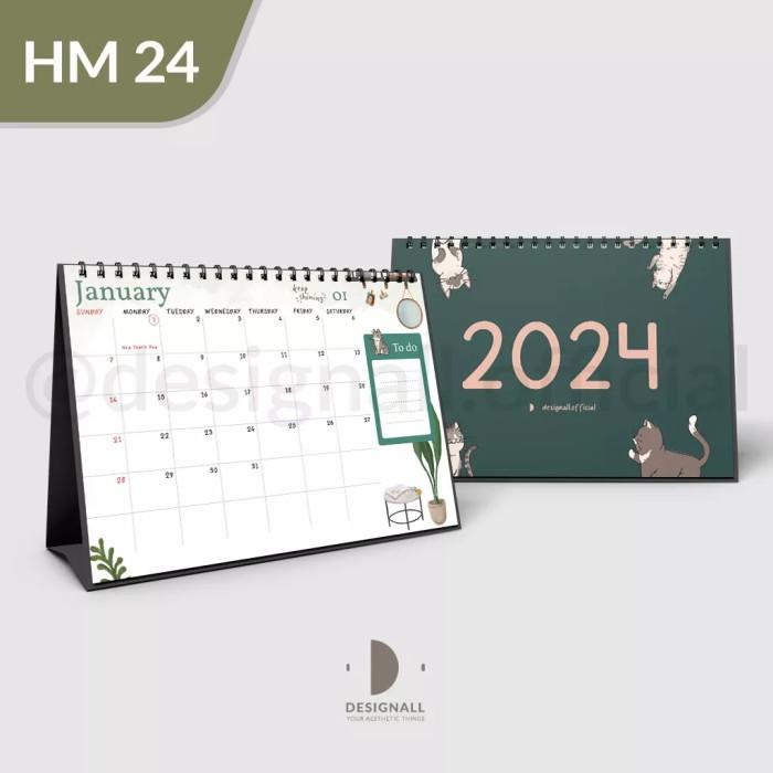 

Kalender 2024 Meja Duduk Aesthetic Spiral Hm