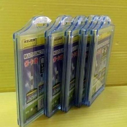

Casing ID Card 2 Sisi Double PVC Plastik Holder Name Tag Lentur