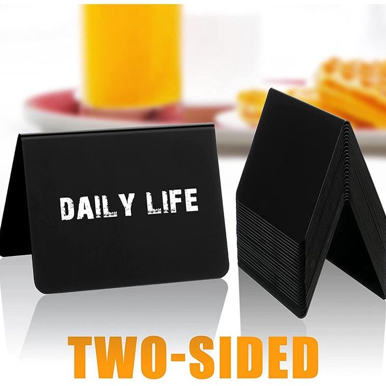 

Terjangkau Mini Chalkboard 2pcs Papan Tulis Kapur Food Buffet Mini Papan Kapur Menu Cafe ..
