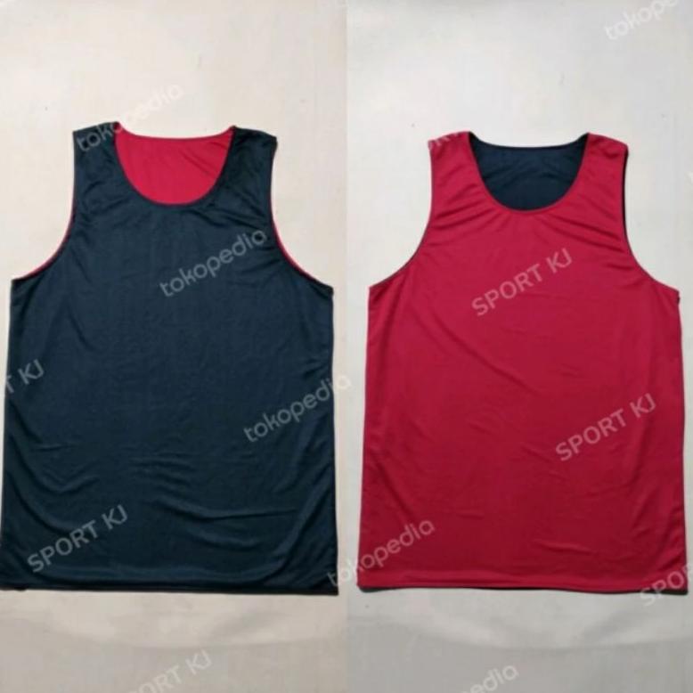 Big Sale Jersey basket Atasan Polos revesible Bolek Balik ..