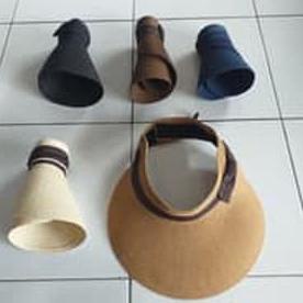 Pomo Akhir Tahun Topi Gulung Pita Import / Topi Lipat / Roll Hat / Topi Pantai Wanita Original