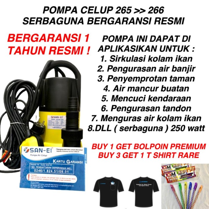 [New] Pompa Celup Air Kotor Serbaguna Pompa Kolam Limited