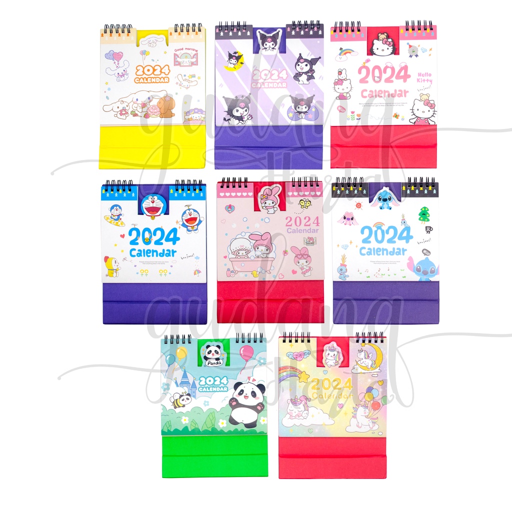 

Kalender Meja 2024 Kotak Lucu Calender Cinnamoroll Kurumi Kitty Doraemon GH 505001