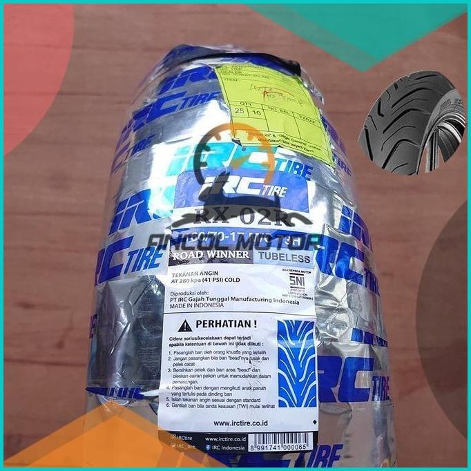 IRC 160/70-17 RX-02 Road Winner RX02F Ban Luar Tubeless Motor Sport 16