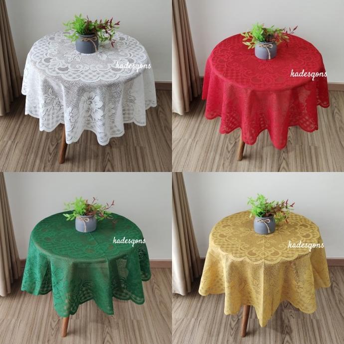 Taplak Meja Bulat 6Kursi 180Cm