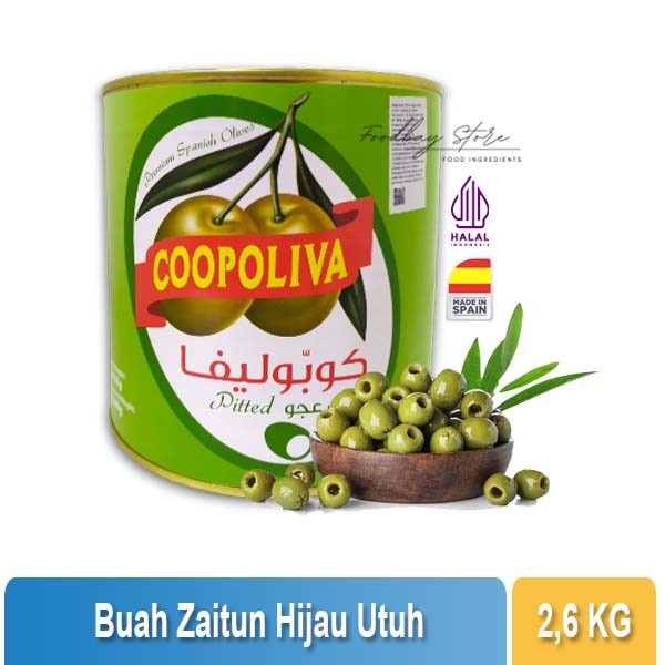 

COOPOLIVA - Pitted Green Olives 2,6 Kg / Buah Zaitun Hijau