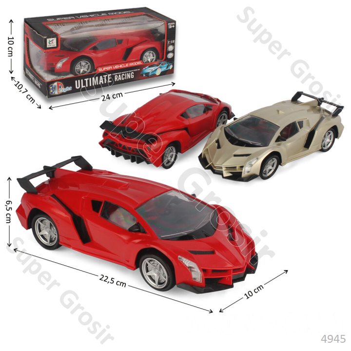 Mainan Anak Mainan Mobil Sedan Lamborghini 1:18 B/O Suara Lagu Anak Lampu  Ultimate Racing