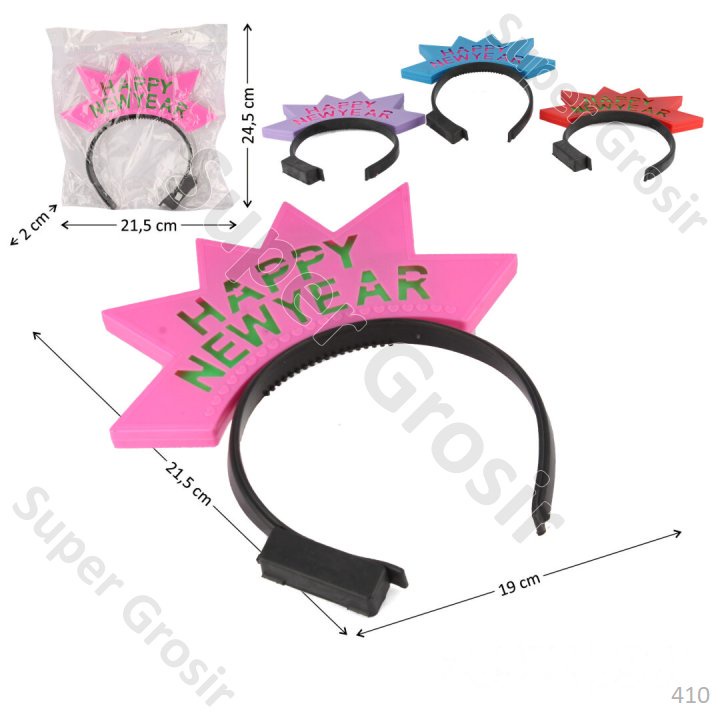 Mainan Anak Bando Anak Mahkota Happy New Year Lampu