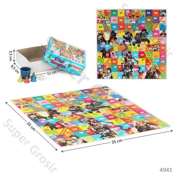 Mainan Anak Game Toys Ular Tangga Gambar Karakter Naruto