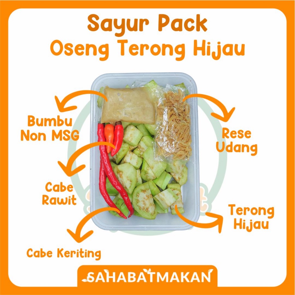 

Oseng Terong Hijau - Sayur Pack / Sayur Prep / Sayur Instant Â€” Sahabat Makan Sayur Jogja