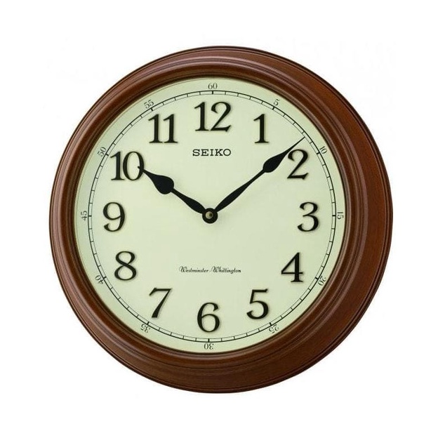 Jam Dinding Kayu Seiko QXD214B Original Dual Chime Bestseller qxd214