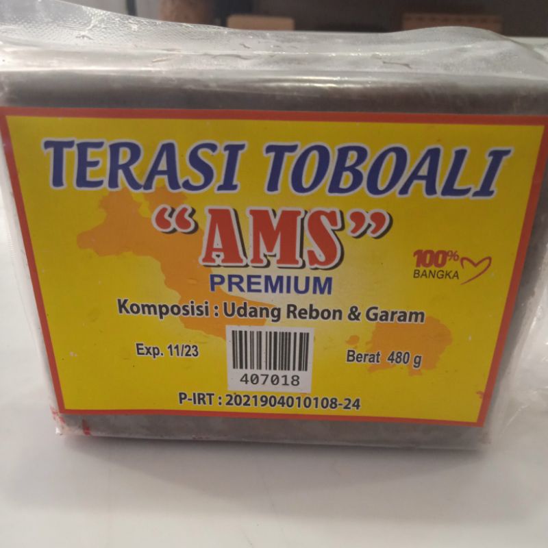 

Terasi Bangka Toboali "Ams" 480 Gram
