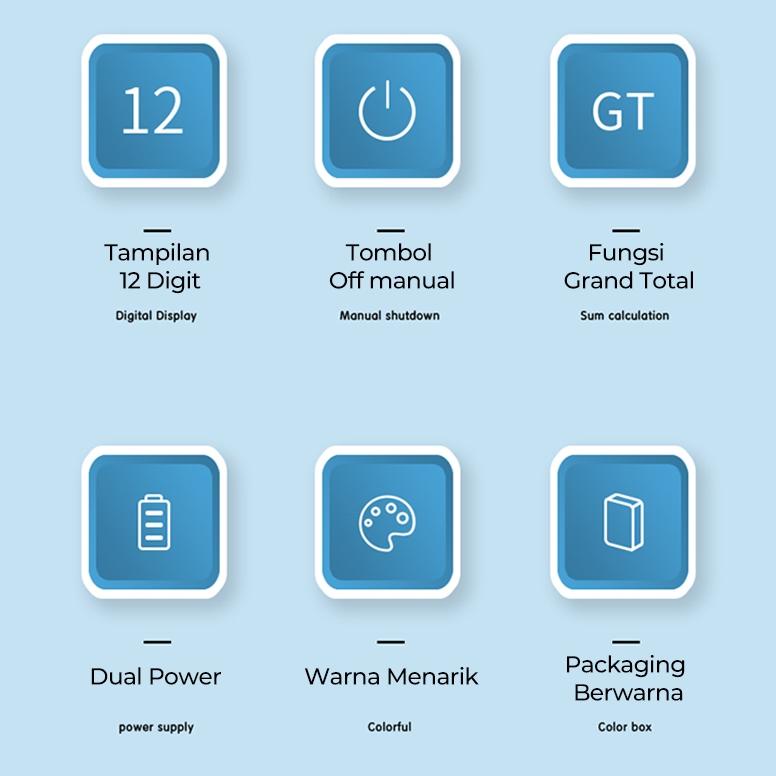 

TERLARIS Deli Desktop Calculator / Kalkulator Meja Mini Portable Dual Power Lucu 1200 SALE