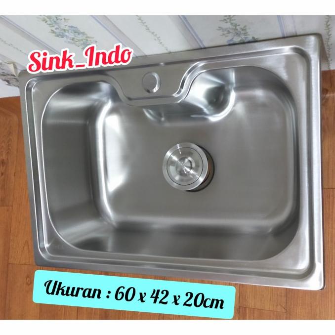 PROMO BAK CUCI PIRING 60 STAINLESS KITCHEN SINK 1 LUBANG WESTAFEL