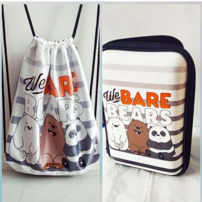 

SALE PAKET HEMAT!!!! 1 tas serut + 1 kotak pensil, HPO The Bare Bears Termurah
