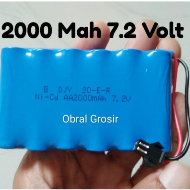 Batre Baterai 7.2 volt 7,2 v Mobil RC Nicd Ni-Cd Ni-Mh Battery