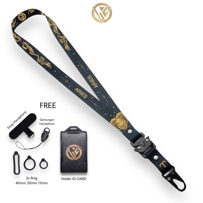 

Promo Lanyard Craft Zodiak Series Gold V2 Free Holder Oring Gantung Hp