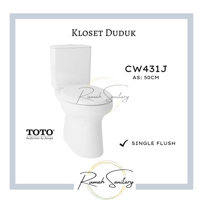 Kloset Duduk Toto Cw431J / Kloset Toto 431 Ori Baru / Toilet Duduk