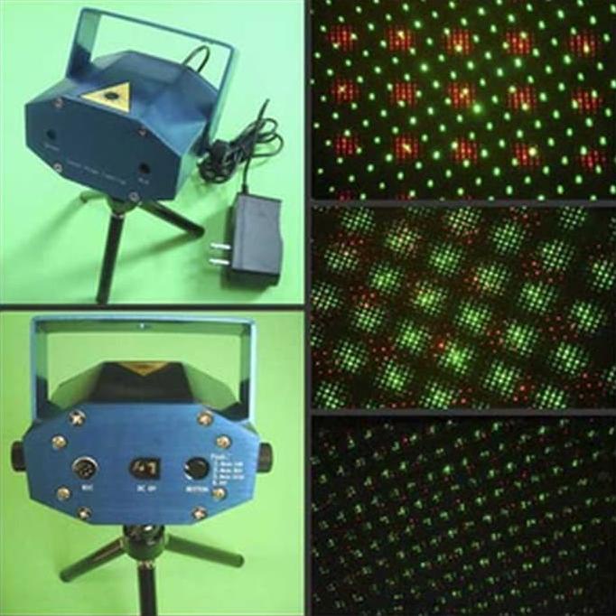 Mini Laser Stage Lighting Lampu Laser Disko Disco Proyektor sorot