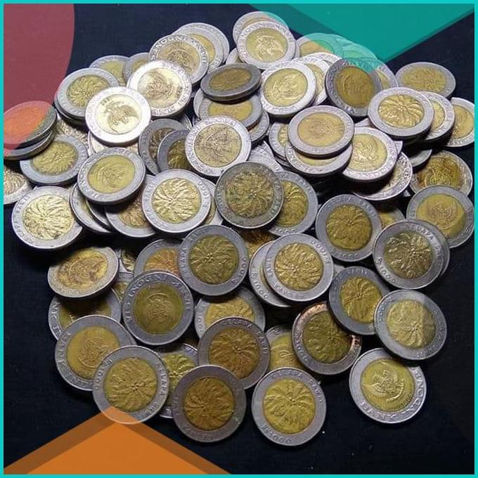 Uang Koin Seribu Kelapa Sawit 1000 Rupiah Tahun 1995 Uang Kuno Koleksi