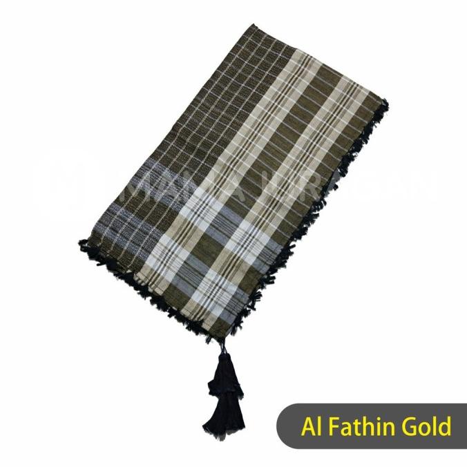 Sorban Shemagh Al Fathin Original Gold/Sorban tenun/Syal/sorban