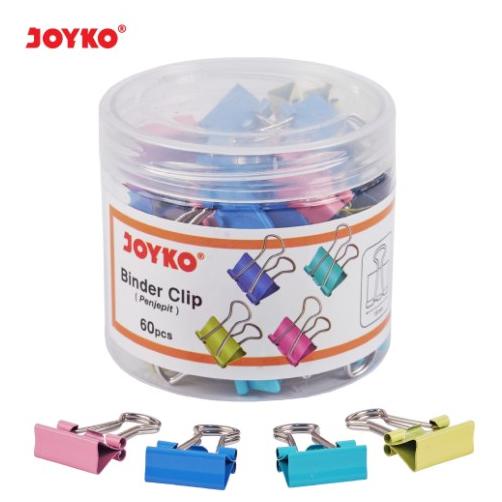 

BINDER CLIP JOYKO 105PTL KLIP PENJEPIT KERTAS FANCY PASTEL LUCU ANTI KARAT 1 DRUM 60 PCS WARNA WARNI GROSIR ATK MURAH PREMIUM