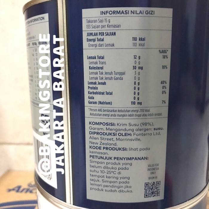 

Anchor Tinned Salted Butter 2Kg Mentega Asin Kaleng