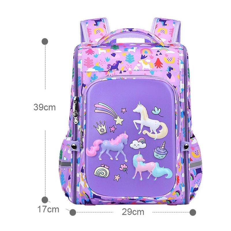 Tas Ransel 3D Timbul Tas Sekolah Sd Anak Perempuan Laki-Laki Planet Unicorn Pesawat Planet Tas Bapa