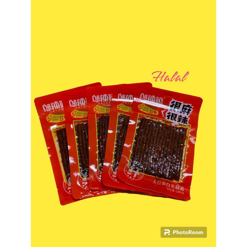 

Paket isi 5 Latiao Tendon Hot Spicy 100 g Wulama
