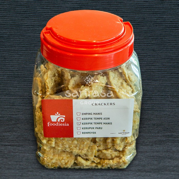 

Keripik - Sarirasa - Foodiesia Keripik Tempe Manis Kemasan Toples 400Gr