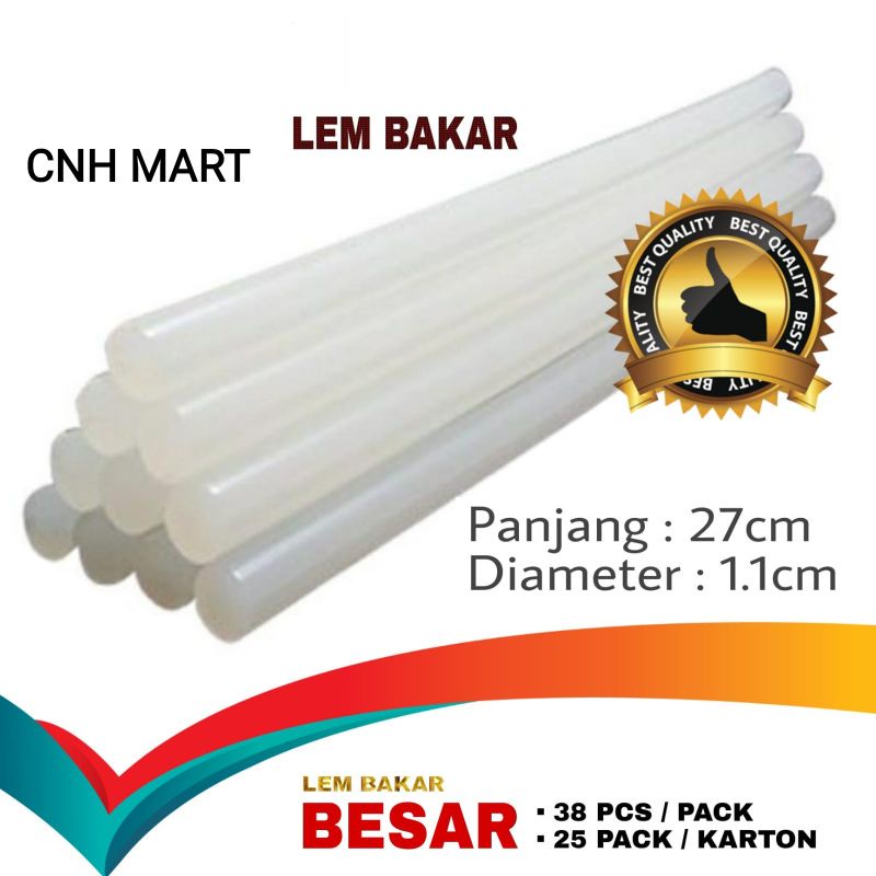 

38 Pcs (1 Bungkus Lem Bakar Besar) / 1 Pak Lem Bakar Besar Isi 38 Pcs