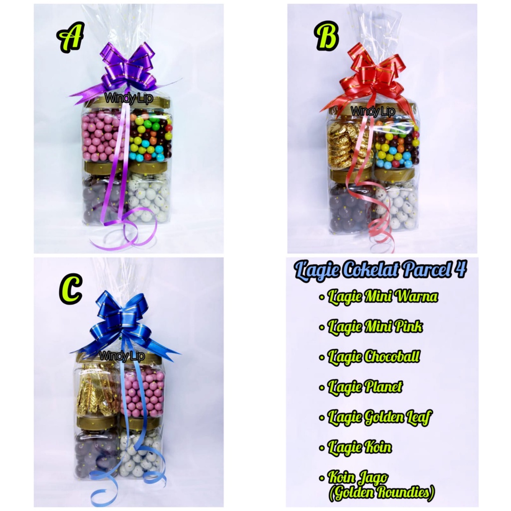 

Cokelat Parcel isi 4 Ukuran Toples 200 ml / Cokelat L'agie ORIGINAL