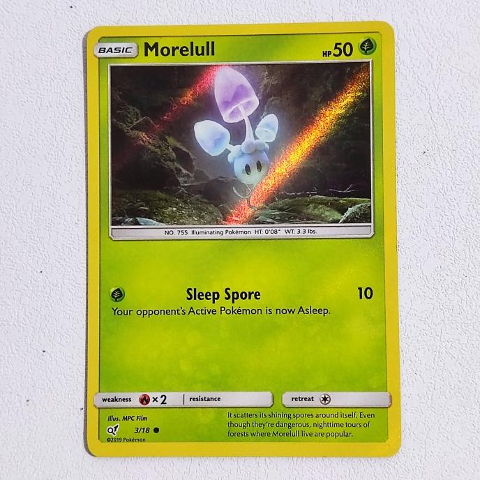 Morelull 3/18 - Detective Pikachu Holo Pokemon Card TCG